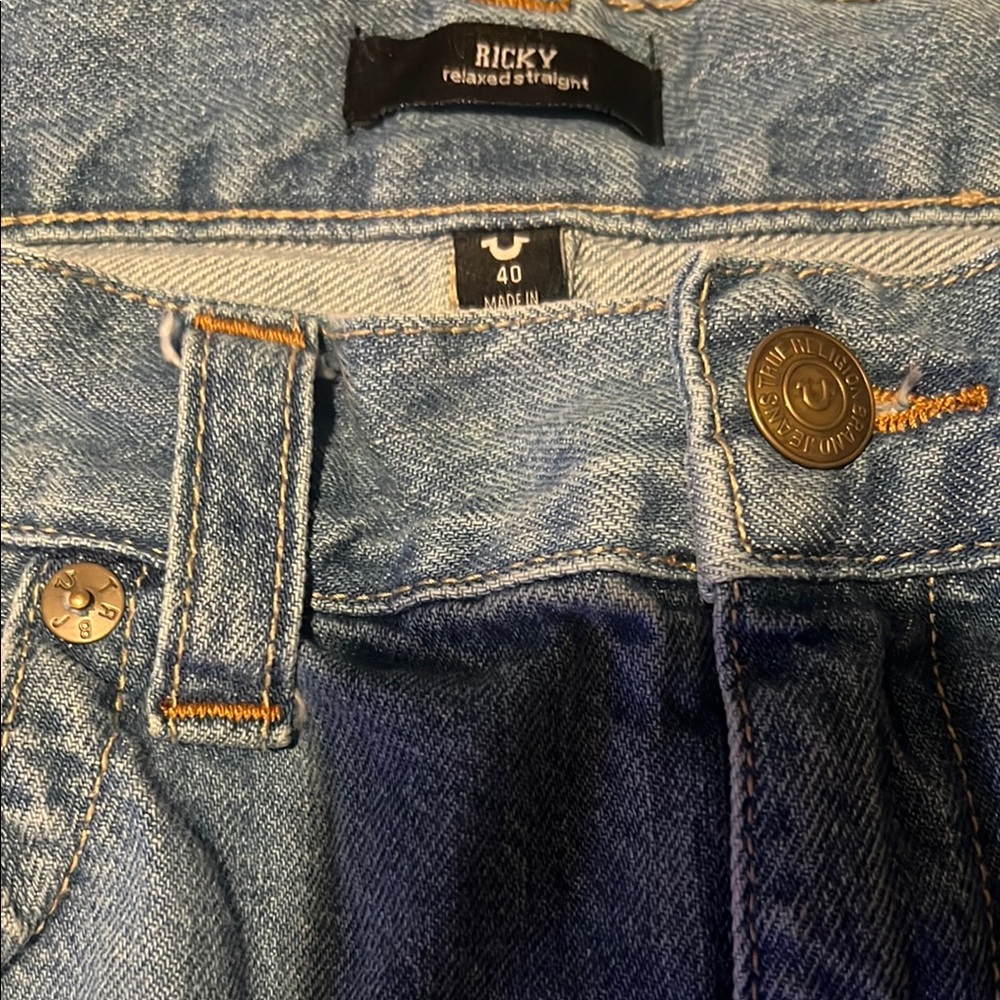 True Religion Ricky Men's Blue Jeans size 40 - Picture 3 of 4